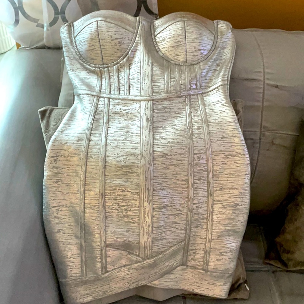 Lemon lunar silver dress brand new